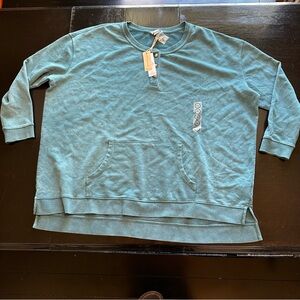 Nwt Naturals 2X Blue Sweater With Buttons Plain Basic Nice Dressy Business Work